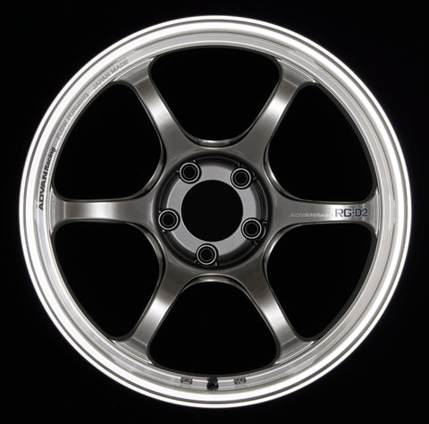 Advan RG-D2 18x7.5 +50 5x100 Machining and Racing Hyper Black Wheel - YAT8F50DHB