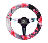 NRG Steering Wheel Cover - Sakura Stretch Polyester w/ PrismaTag - SWC-001SAKURA