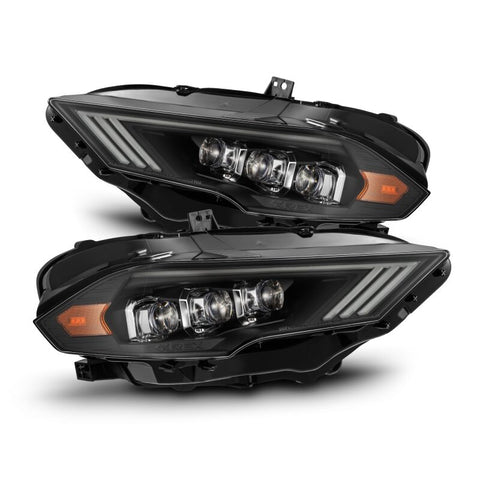 AlphaRex 18-22 Ford Mustang NOVA-Series LED Projector Headlights Black - 880258