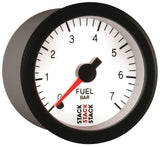 Autometer Stack 52mm 0-7 Bar M10 Male Pro Stepper Motor Fuel Pressure Gauge - White - ST3355