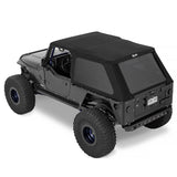 Bestop 04-06 Jeep Wrangler TJ Unlimited Trektop (Premium Black Twill) - 56821-17