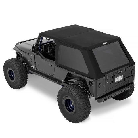 Bestop 04-06 Jeep Wrangler TJ Unlimited Trektop (Premium Black Twill) - 56821-17