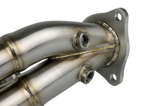 aFe Twisted 304SS Header 2020 Chevy Corvette (C8) 6.2L V8 - Brushed - 48-34148-H
