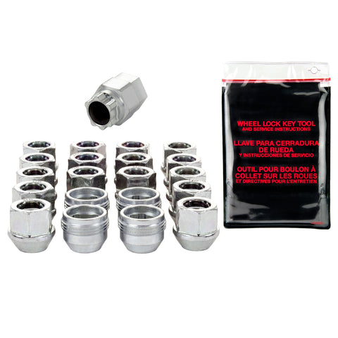 McGard 5 Lug Hex Install Kit w/Locks (Under Hub Cap / Cone Seat Nut) M12X1.5 / 3/4 Hex / .775in. L - 84519