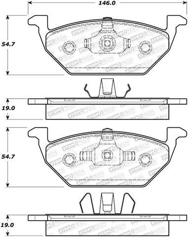 StopTech Street Brake Pads - 308.07680