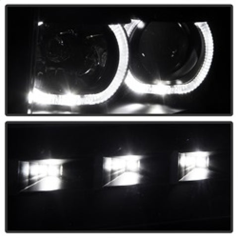 xTune Ford F150 09-14 Projector Headlights Halogen Model Only LED Halo Black PRO-JH-FF15009-CFB-BK - 9032226