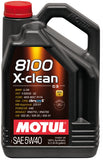 Motul 5L Synthetic Engine Oil 8100 5W40 X-CLEAN C3 -505 01-502 00-505 00-LL04 - 102051