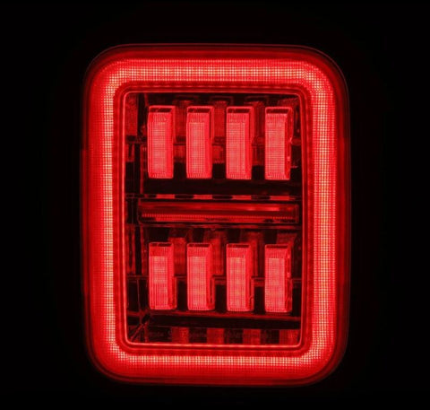 AlphaRex 19-24 Jeep Gladiator JT Nova-Series Prismatic LED Tail Lights - Chrome - 602060