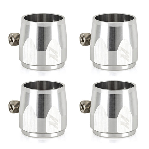 Mishimoto Aluminum -10AN Hex Finishers - Silver - MMHXF-10-4-SL