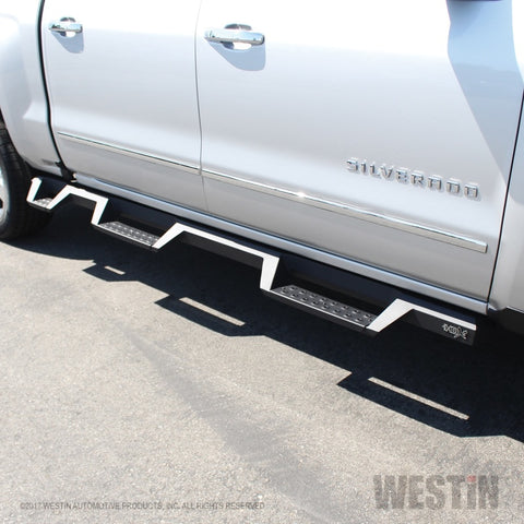Westin 07-18 Chevrolet Silverado 1500 CC 5.5ft Bed HDX Drop W2W Nerf Step Bars - Tex. Blk - 56-534565