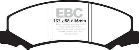 EBC 08-09 Buick Allure (Canada) 5.3 Ultimax2 Front Brake Pads - UD1159
