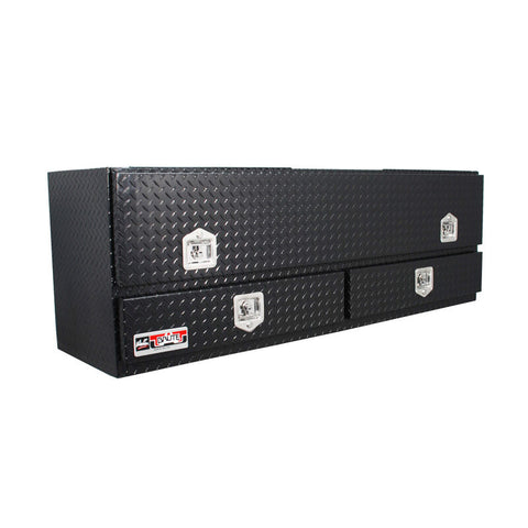 Westin/Brute High Cap 72in Stake Bed Contractor TopSider w/ Base Drawers - Textured Black - 80-TB400-72-BD-BT