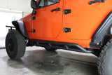 Fishbone Offroad 07-18 Jeep JK 4 Door Wrangler JK Steel Rock Sliders - Blk Textured Powdercoat - FB23009