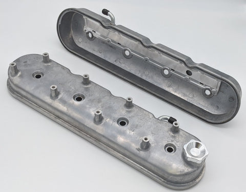 Granatelli 96-22 GM LS Tall Valve Cover w/Integral Angled Coil Mounts - Cast Finish - 640360
