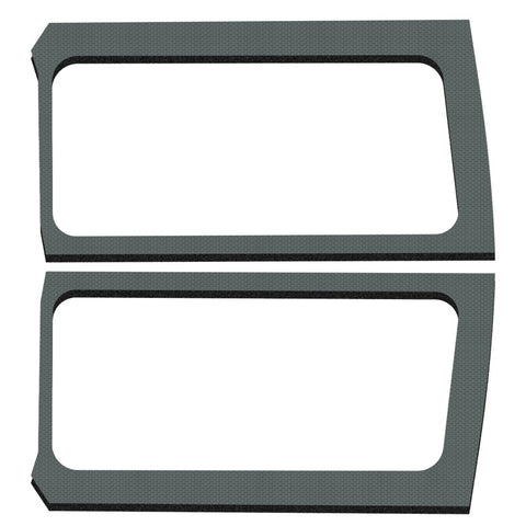 DEI 18-23 Jeep Wrangler JL 2-Door Boom Mat Rear Side Window Trim - 2 Piece - Gray - 50269