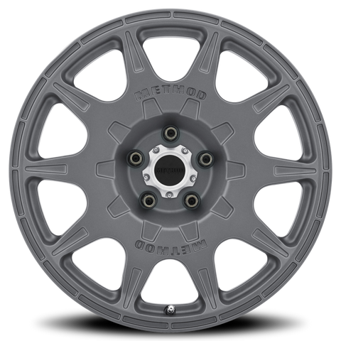 Method MR502 RALLY 17x8 +38mm Offset 5x4.5 67.1mm CB Titanium Wheel - MR50278012838-2