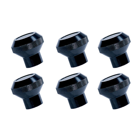 Rugged Ridge Billet Aluminum Dash Knob Set Black 76-86 Jeep CJ - 11420.02