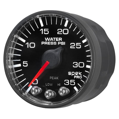 Autometer Spek-Pro 52.4mm 0-35 PSI Digital Stepper Motor Water Pressure Gauge - P343328