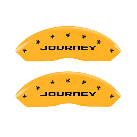 MGP 4 Caliper Covers Engraved Front & Rear With out stripes/Journey Yellow finish black ch - 12200SJN1YL
