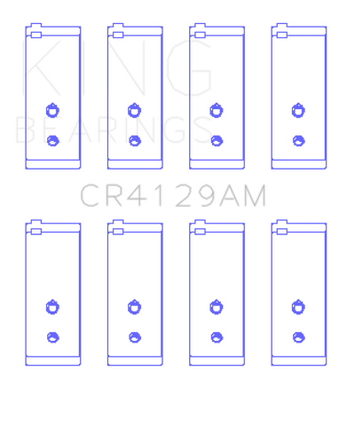 King Engine Bearings Toyota 18R/21R (Size +.25) Connecting Rod Bearing Set - CR4129AM0.25