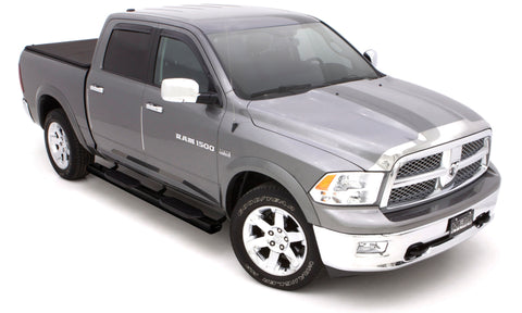 Lund 07-17 Chevy Silverado 1500 Crew Cab 6in. Oval Straight Black Nerf Bars - Black - 22268768