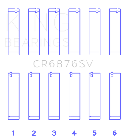 King Mercedes-Benz OM 642 Connecting Rod Bearing Set - CR6876SV