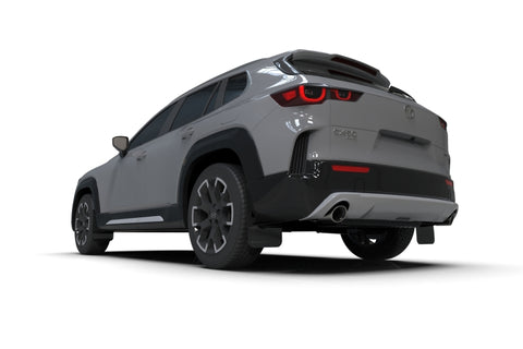 Rally Armor 23-26 Mazda CX-50 (Will Not Fit CX-5) Black UR Mud Flap W/White Logo - MF107-UR-BLK-WH