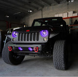 Oracle 07-17 Jeep Wrangler LED Fog Light Halo Kit - UV/Purple - 1177-007