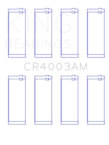King Engine Bearings Saab B20/B20E/B202/Bz20 (Size +1.0mm) Connecting Rod Bearing Set - CR4003AM1.0