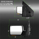 xTune Ford F150 04-06 Power Heated Amber LED Signal OE Mirror Left MIR-03348AEBH-P-L - 9935312