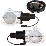 QTP 3.5in Bolt-On QTEC Dual Electric Cutout Valves - Pair - QTEC70