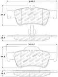 StopTech Street Touring Mercedes Benz Rear Brake Pads - 308.09860