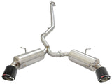 aFe Takeda Exhaust Axle-Back 13-15 Scion FRS / Subaru BRZ 304SS Carbon Fiber Dual Tips Exhaust - 49-36023-C