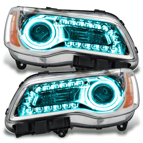 Oracle 11-14 Chrysler 300C SMD HL - Chrome - NON HID - ColorSHIFT - 7728-330