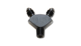 Vibrant -3AN x -3AN x 1/8in NPT Y-Adapter Fitting - Aluminum - 10818