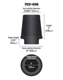 Airaid Universal Air Filter - Cone 4 x 7 x 4 5/8 x 6 - 702-456