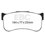 EBC Racing Alcon CAR9549 D64 SR-11 Sintered Race Front Brake Pads - DP8091.25SR11