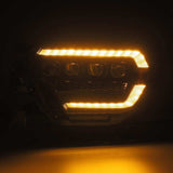 AlphaRex 12-15 Toyota Tacoma NOVA LED Proj Headlights Plank Style Black w/Activ Light/Seq Signal/DRL - 880753
