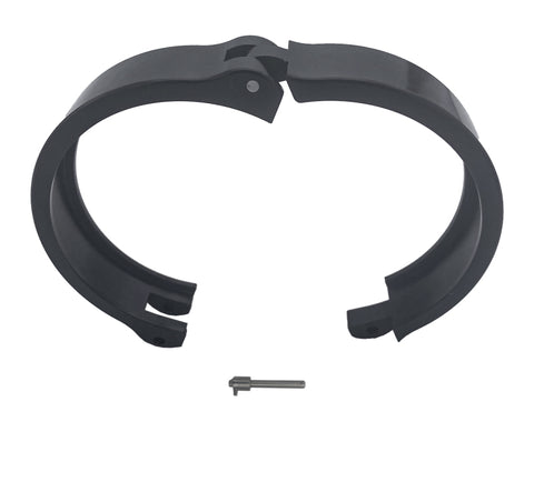 Granatelli 3.0in Dual Seal Clamshell Clamp - Aluminum Black - 318530CS