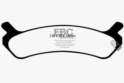 EBC 92-94 Hyundai Sonata 2.0 Ultimax2 Rear Brake Pads - UD538