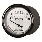 AutoMeter Gauge Voltmeter 2-1/16in. 18V Elec Old Tyme White II - 1292