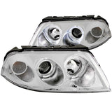 ANZO 2001-2005 Volkswagen Passat Projector Headlights w/ Halo Chrome - 121358