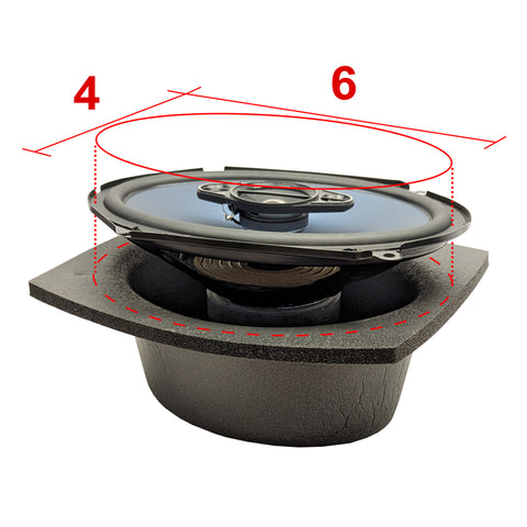 DEI Speaker Baffles 4in x 6in Oval Slim Pair - 50351