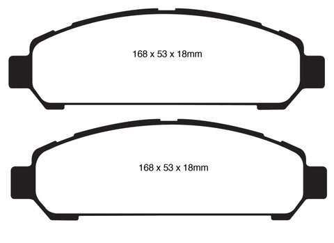 EBC 08+ Toyota Venza 2.7 Redstuff Front Brake Pads - DP31851C