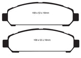 EBC 08+ Toyota Venza 2.7 Yellowstuff Front Brake Pads - DP41851R