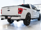 AWE Tuning 0FG 21+ Ford F150 Dual Split Rear Cat-Back Exhaust- 5in Diamond Black Tips - 3015-33119