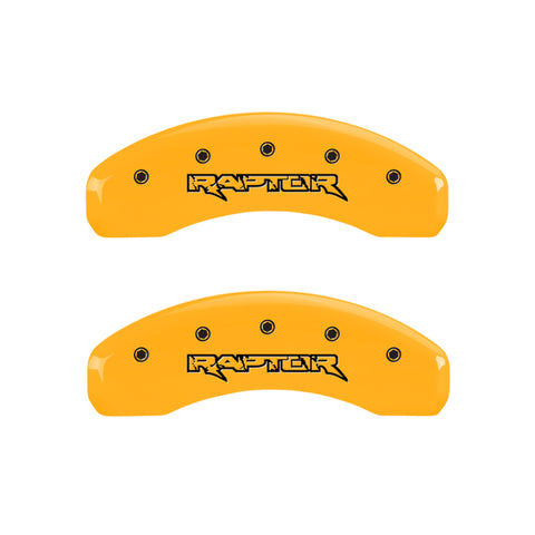 MGP Front set 2 Caliper Covers Engraved Front Oval logo/Ford Black finish silver ch - 10214FFRDBK