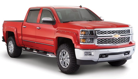 Bushwacker 14-18 Chevy Silverado 1500 Fleetside Pocket Style Flares 4pc - Black - 40959-02