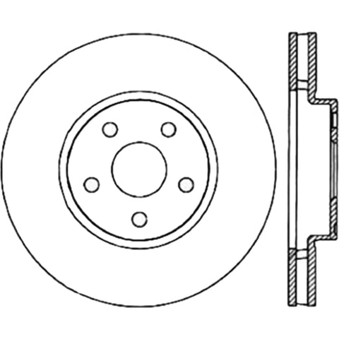 StopTech Sport Slotted (CRYO) 92-95 Toyota MR2 Front Left Slotted Rotor - 126.44095CSL