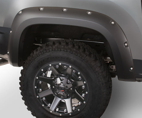 Bushwacker 19-22 GMC Sierra 1500 Pocket Style Flares 2pc. Rear - Black - 40102-02